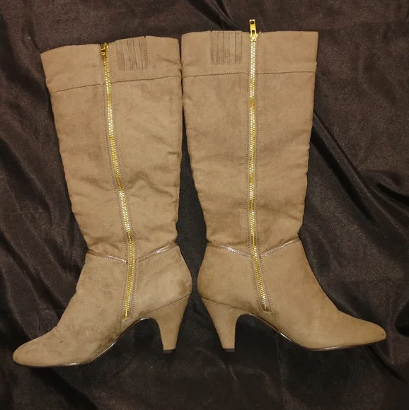 Elegant Tan Knee-High Women's Boots Sz 8.5 N - Picture 4 of 7